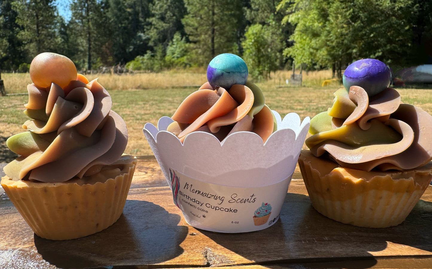 Birthday cake cupcake- Rainbow Sherbet